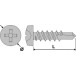Zelftappende verzinkte cilinderkopschroef DIN 7504M Ø4,2x16mm / 200pce