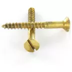 DIN 97 Slotted Countersunk Brass Wood Screw 3.5x40mm (Box of 200) / Pc