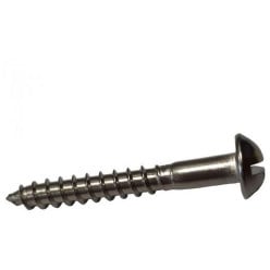 Raw Steel Wood Screws Round Slotted Head DIN 96 Ø4x60mm / 200pcs