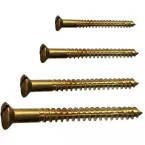 Bronzed Brass Slotted Oval Head Wood Screws DIN 95 Ø3x16mm / 200pcs