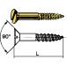 DIN 97 Brass Slotted Flat Head Countersunk Wood Screw 4x25mm Box of 200
