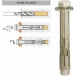 Spit DYNABOLT HB M8 10-55mm Plug voor middelzware belasting / pce