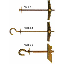 Cheville à bascule Fischer KDH 4mm / 25pce