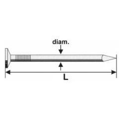 Steel Flat Head Nails Ø2.0x35mm / 5kg
