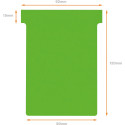 Nobo T-planbordkaarten index 3, ft 120 x 92 mm, groen
