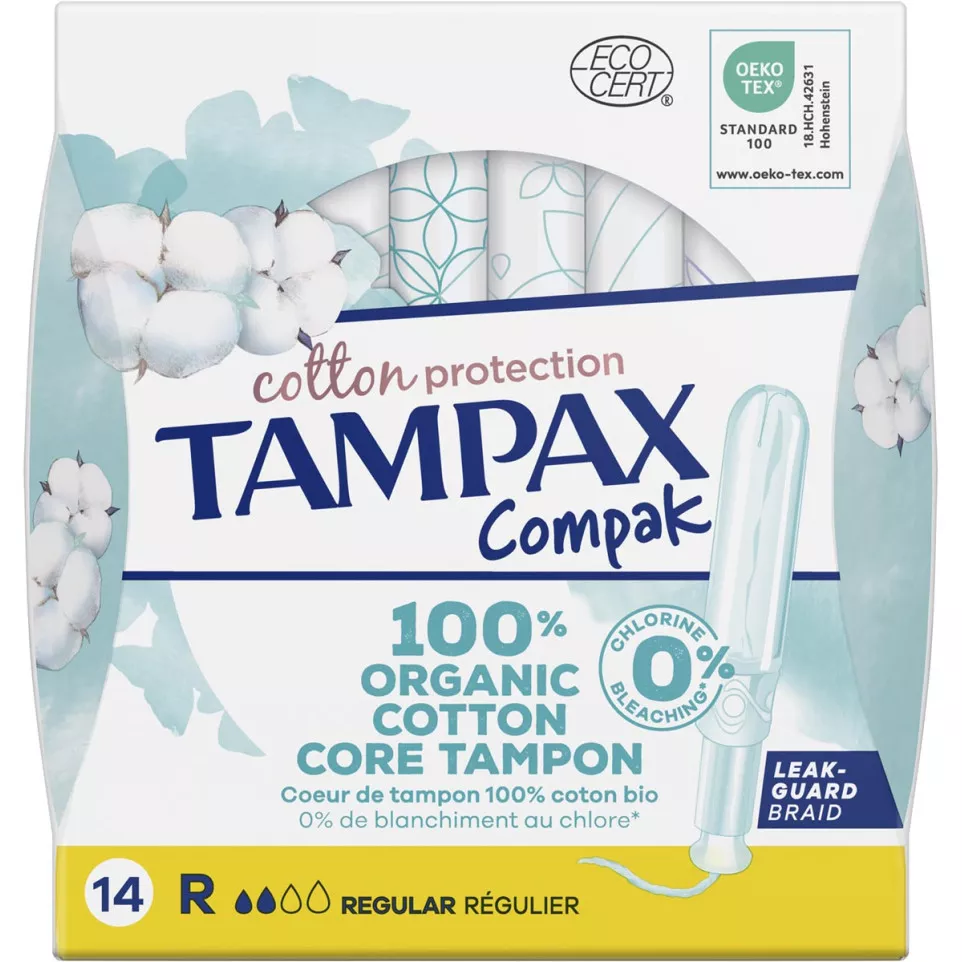 Tampax Cotton Regular tampons, paquet...