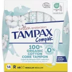 Tampax Cotton Regular tampons, paquet de 14 pièces