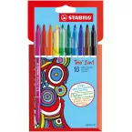 STABILO Trio 2-in-1 viltstift, etui van 10 stuks in geassorteerde kleuren