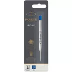 Parker Quinkflow recharge pour stylo bille, pointe large, bleu, sous blister