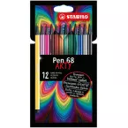 STABILO pen 68 feutre ARTY, étui de 12 pièces, assorti