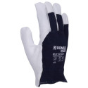 DONAU SAFETY werkhandschoenen, wit-blauw, L, maat 9