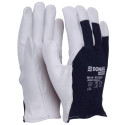 DONAU SAFETY werkhandschoenen, wit-blauw, M, maat 8
