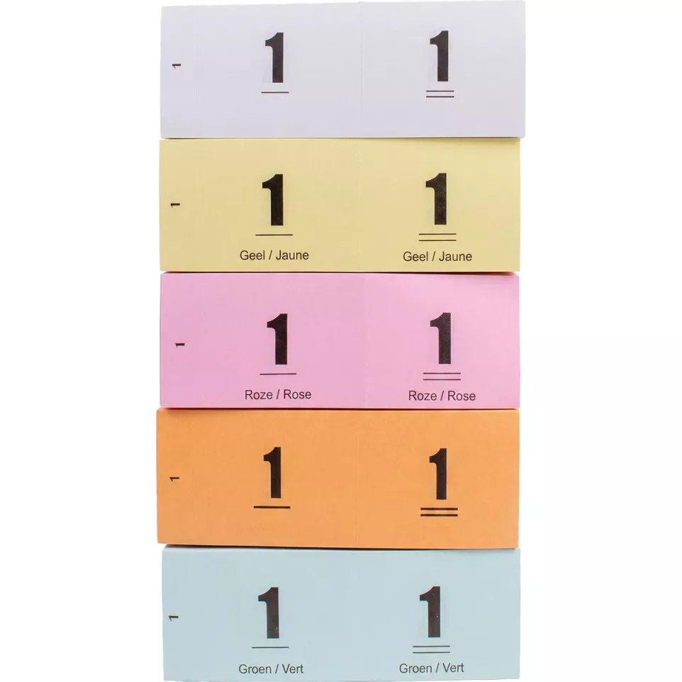 Blocs numérotés / carnets pour vestiaire