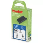 Trodat tampon encreur de rechange, pour cachet 4911/4820/4822/4846, blister de 3 pièces, bleu