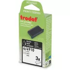 Trodat Replacement Ink Pad for Stamp 6/4910 Black Pack of 3