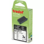 Trodat tampon encreur de rechange, pour cachet 4911/4820/4822/4846, blister de 3 pièces, noir