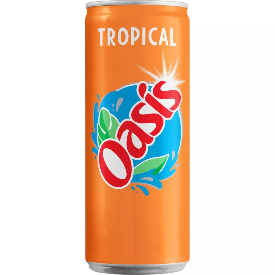 Oasis Tropical Fruit Juice Sleek Can...