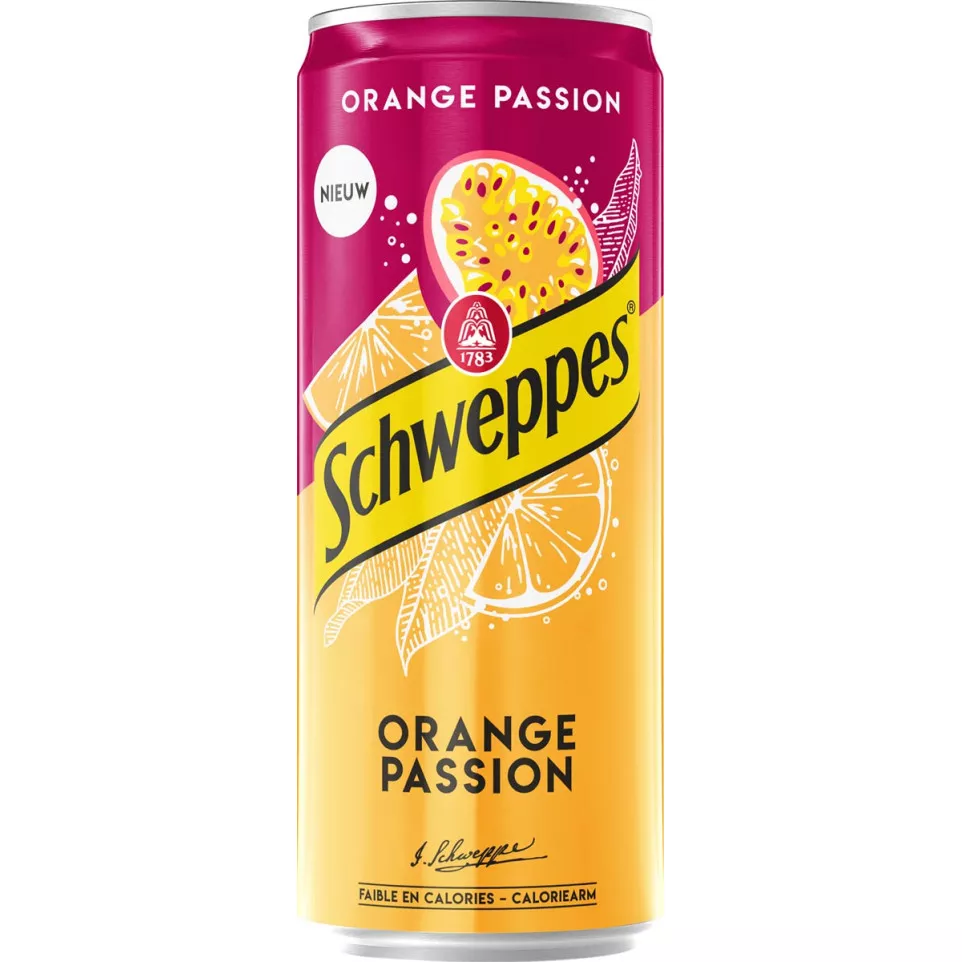 Schweppes Orange Passion , sleek...