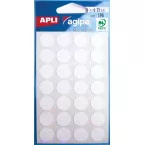 Agipa Round Labels in Pouch Diameter 15mm White 196 Pieces 28 per Sheet