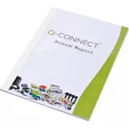 Q-CONNECT couvertures thermiques, ft A4, carton avec couverture PET, dos de 6 mm, 20 pièces, blanc