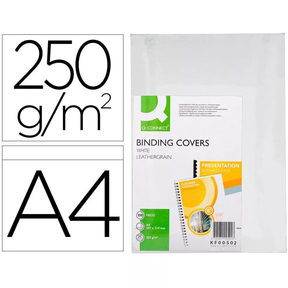 Q-CONNECT dekblad A4 leder 250 grams...