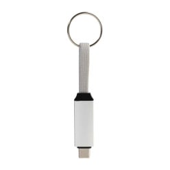 Keycab argenté  porte-clés câble USB-C 60 W  