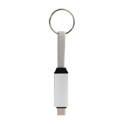 Keycab silver  keyring 60W USB-C cable 