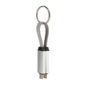 Keycab silver  keyring 60W USB-C cable 