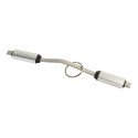 Keycab silver  keyring 60W USB-C cable 