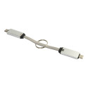 Keycab silver  keyring 60W USB-C cable 