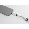 Keycab silver  keyring 60W USB-C cable 