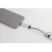 Keycab zilver  sleutelhanger 60W USB-C kabel 