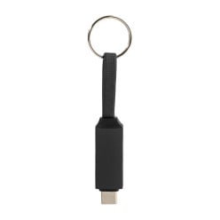 Keycab zwart  sleutelhanger 60W USB-C kabel 