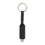 Keycab zwart  sleutelhanger 60W USB-C kabel 