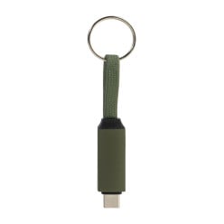 Keycab dark green  keyring 60W USB-C cable 