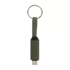 Keycab dark green  keyring 60W USB-C cable 