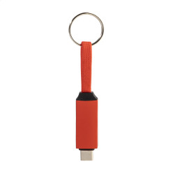 Keycab rouge  porte-clés câble USB-C 60 W  
