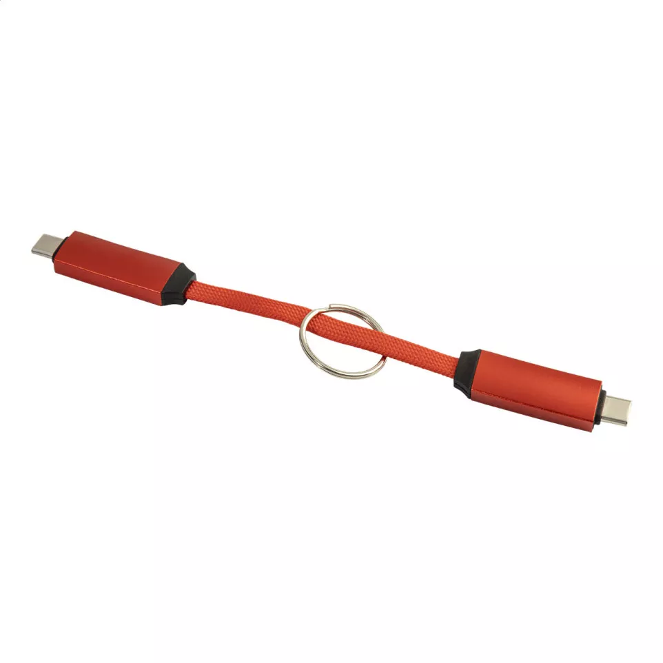 Keycab red  keyring 60W USB-C cable 