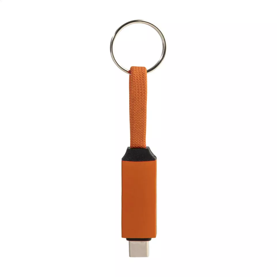Keycab orange  keyring 60W USB-C cable 