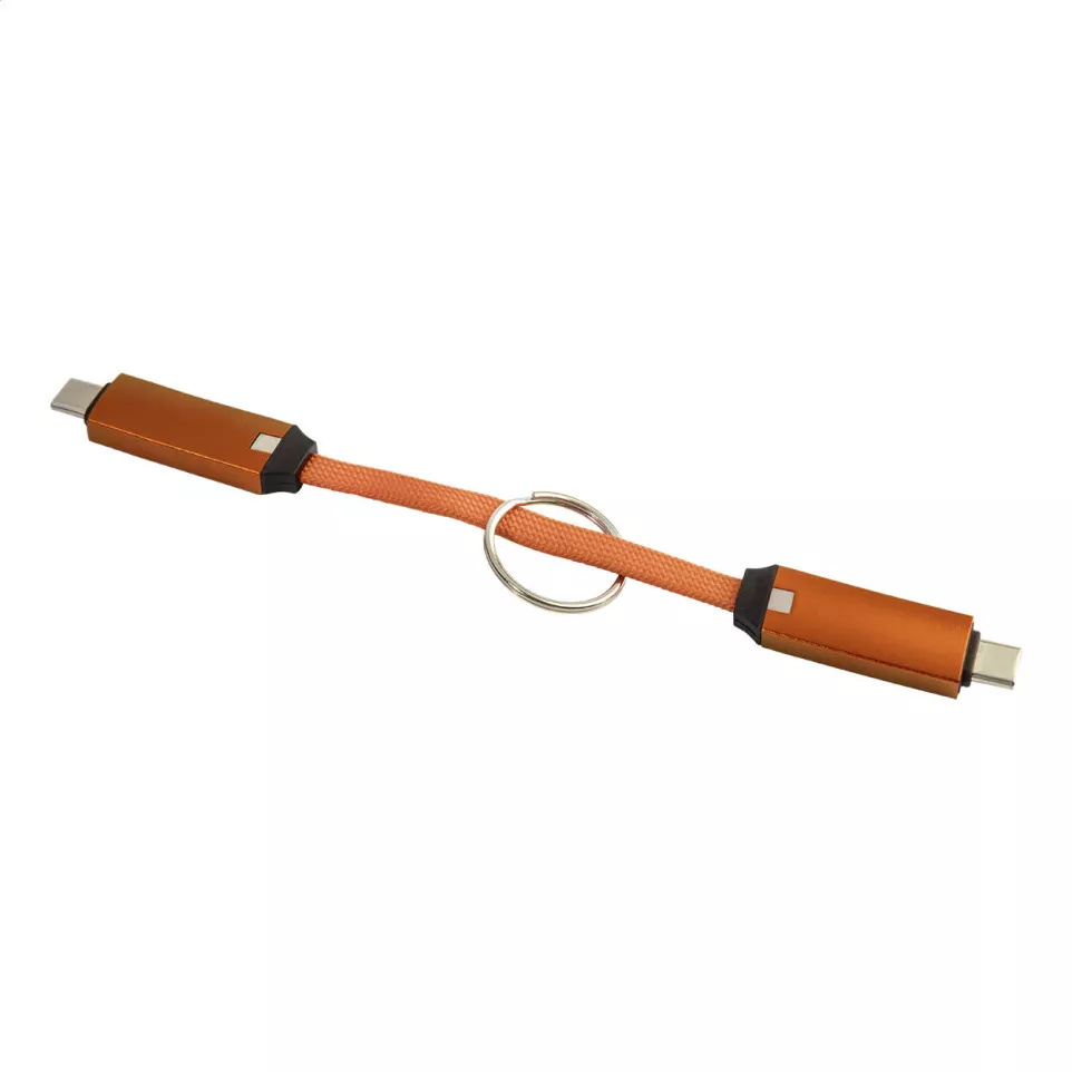 Keycab orange  keyring 60W USB-C cable 