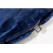 Napwrap donker blauw  2in1 reisdeken en kussen 