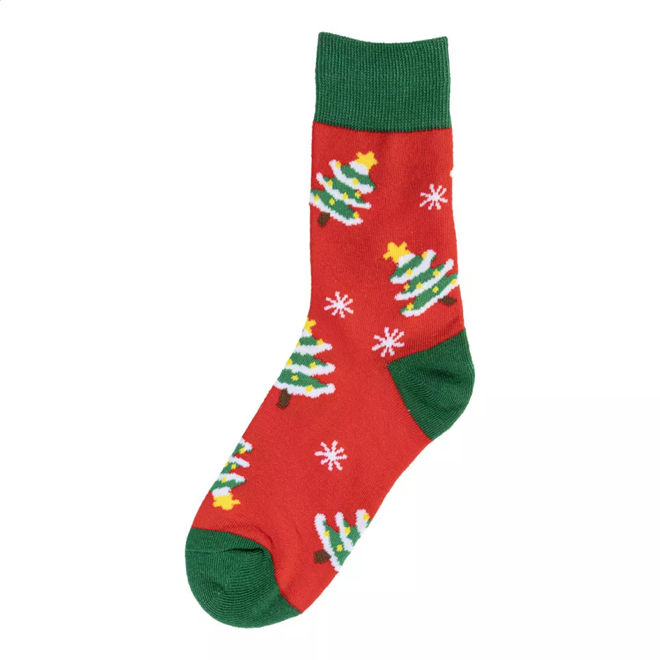 Julsokka rood groen Kerstsokken, boom...