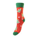Julsokka rouge vert Chaussettes de Noël, sapin 38-42