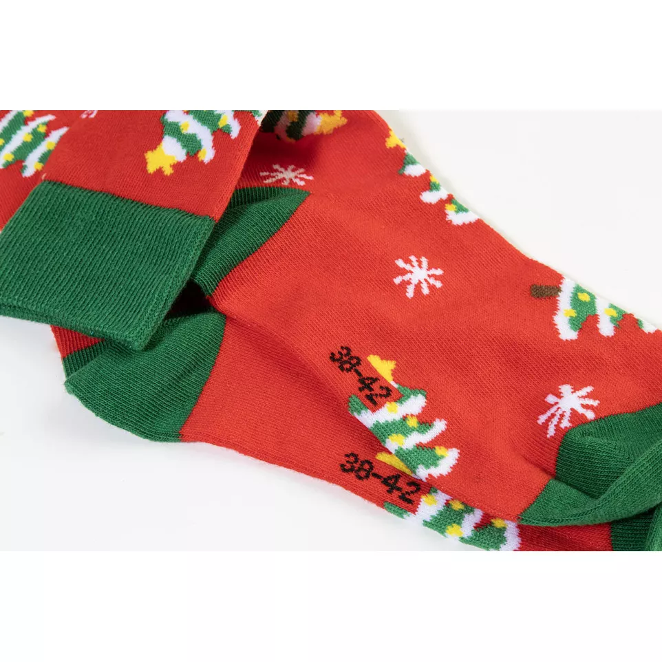 Julsokka rood groen Kerstsokken, boom...