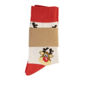 Julsokka naturelle rouge Chaussettes de Noël, rennes 43-46