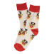 Julsokka naturelle rouge Chaussettes de Noël, rennes 38-42