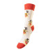 Julsokka naturelle rouge Chaussettes de Noël, rennes 38-42