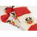 Julsokka naturelle rouge Chaussettes de Noël, rennes 38-42