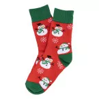 Julsokka rouge vert Chaussettes de Noël, bonhomme de neige 38-42