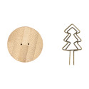 Skognot natuurlijk  Kerstkaart clip, boom 